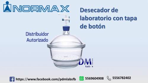 Desecador de vidrio para laboratorio - Normax