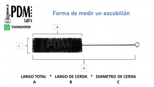 Escobillon para pipeta graduada