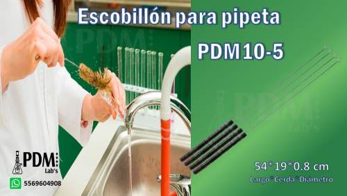 Escobillon para pipeta graduada
